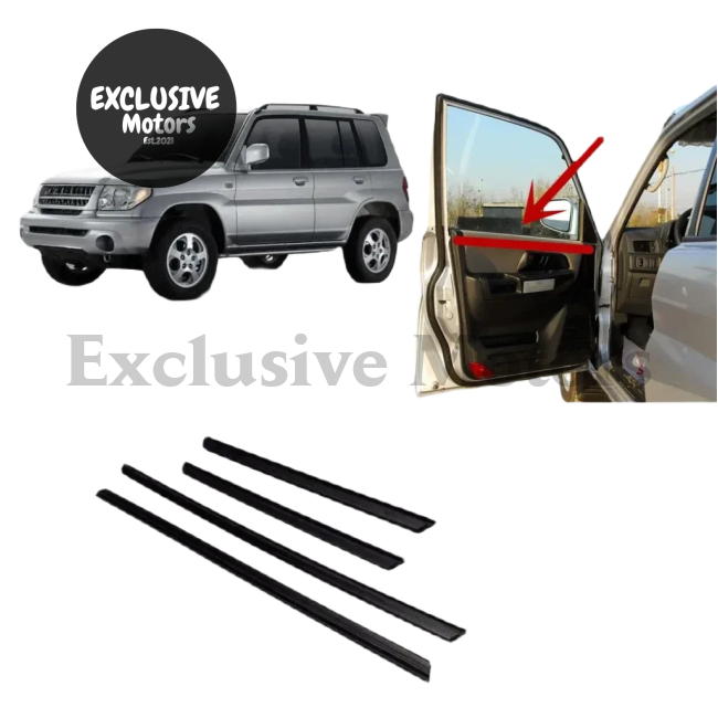 4 Pieces Inner Glass Rubber Weatherstrip for Pajero Mini H70/H60