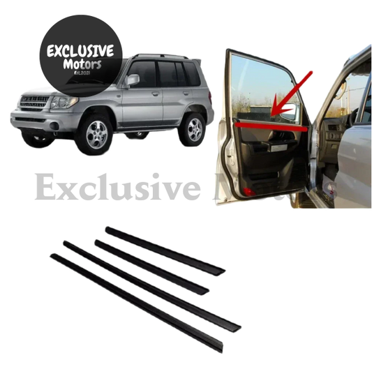 4 Pieces Inner Glass Rubber Weatherstrip for Pajero Mini H70/H60