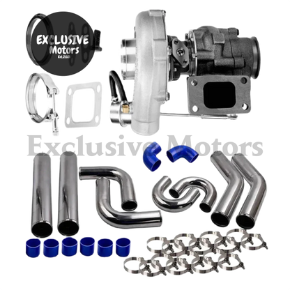 Universal 76MM 3" Turbo Intercooler Pipe Kit + T3 Turbo Oil Cooled V-Band