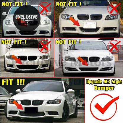 Front Grille Lower Bumper Fog Light Cover Trim for BMW E90 / E91 / E92 / E93