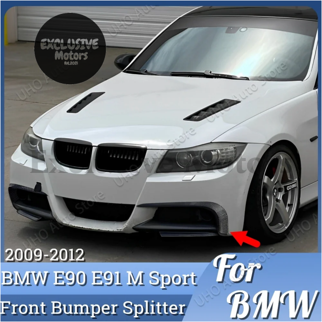 Front Bumper Spoiler Diffuser Splitter for BMW 3 Series E90/E91