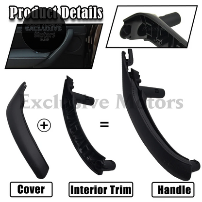 Interior Door Pull Handle with Leather Cover Trim for BMW X3, X4 (2010-2016)