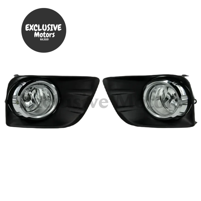 2  x Fog lights with chrome cover for Toyota Land Cruiser Prado FJ150 (2010-2013)