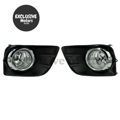 2  x Fog lights with chrome cover for Toyota Land Cruiser Prado FJ150 (2010-2013)