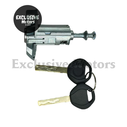 Driver Door Lock Assembly with Key Cylinder Barrel w 2 Keys for BMW X5 E53