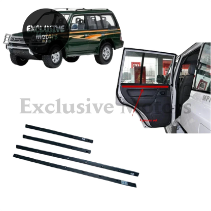 4 Pieces Window Glass Rubber Inner for Pajero 2nd V20 MB669202 1989-1999  Sealing Rubber for Montero Glass Protect 5 Door