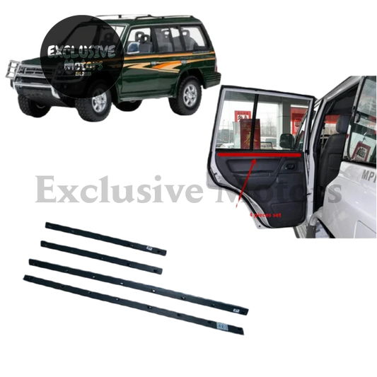 4 Pieces Window Glass Rubber Inner for Pajero 2nd V20 MB669202 1989-1999  Sealing Rubber for Montero Glass Protect 5 Door