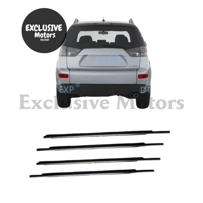 4 Pieces Black Window Glass Rubber Weatherstrip for Outlander (2007-2012)