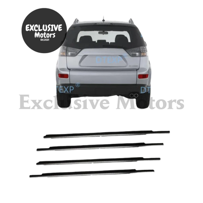 4 Pieces Black Window Glass Rubber Weatherstrip for Outlander (2007-2012)