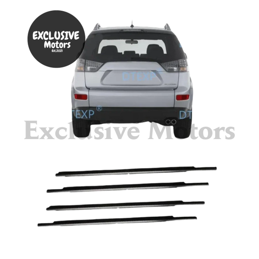 4 Pieces Black Window Glass Rubber Weatherstrip for Outlander (2007-2012)