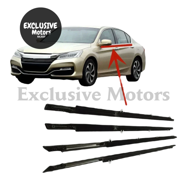 4-Piece Chrome Outside Window Seals for Honda Accord (2014-2017)