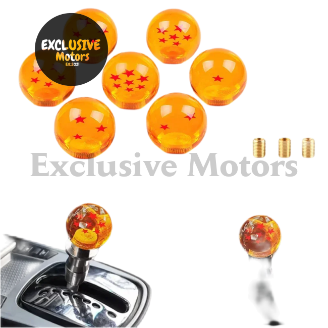 Universal Car Orange Shift Knob Ball - 54mm Diameter Gear Shift Knob 1-7 Star