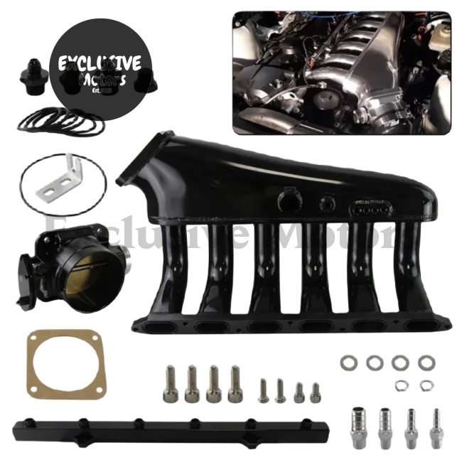 Billet Intake Manifold w/ Fuel Rail + Throttle Body for BMW E36 E46 325i 328i