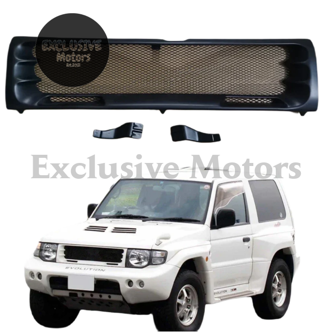 Matte Black Mesh Grill for Mitsubishi Shogun Pajero V55 (1996-1997)