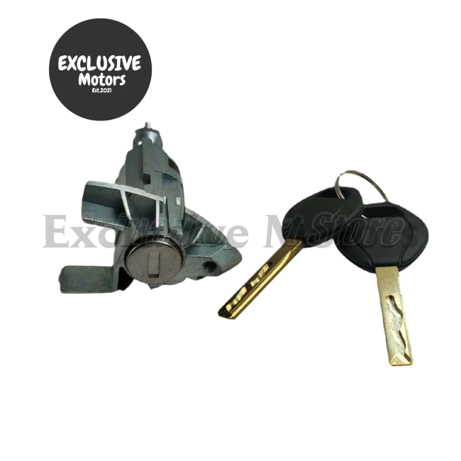 Driver Door Lock Assembly with Key Cylinder Barrel w 2 Keys for BMW X5 E53