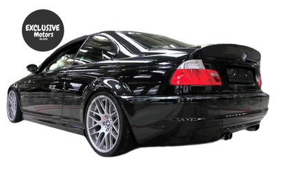 Rear Trunk Spoiler for BMW E46 (Coupe, Sedan, M3) - 2 Door & 4 Door (1998-2006) - Boot Lip Wing Spoiler (Carbon Fiber / Gloss Black / Primer)