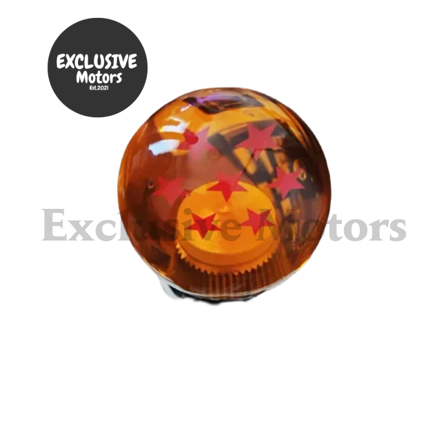 Universal Car Orange Shift Knob Ball - 54mm Diameter Gear Shift Knob 1-7 Star