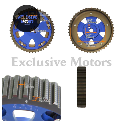 Cam Gear Pulleys + Cam Cover for Mitsubishi VR-4, Lancer Evo 4G63 (1987-1992)