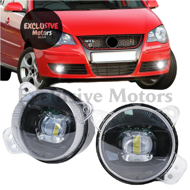 2PCS LED Fog Lights for VW Polo, T5 Transporter, Multivan, Skoda Fabia Mk1