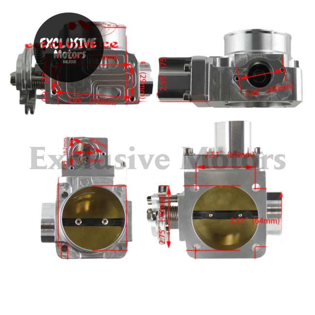 70mm Alloy Throttle Body for Mitsubishi Evolution VII-IX 4G63 Turbo 2001-2005