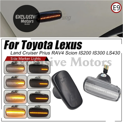 2pcs LED Side Marker Light Turn Signal Lamp for Toyota Land Cruiser