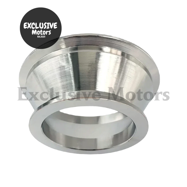 Universal 3.5" ID to 2.5" ID Mild Steel Silver Seamless V-Band Flange Adapter