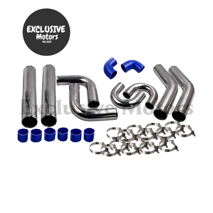 Universal 76MM 3" Turbo Intercooler Pipe Kit + T3 Turbo Oil Cooled V-Band