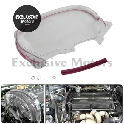 Clear Timing Belt Pulley Cover for Mitsubishi Lancer EVO IV-VI 4G63T 1996-2001