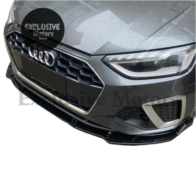 Front Bumper Lip Spoiler Splitter for Audi A4 S4 B9 B9.5 (2019-2023)