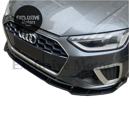 Front Bumper Lip Spoiler Splitter for Audi A4 S4 B9 B9.5 (2019-2023)