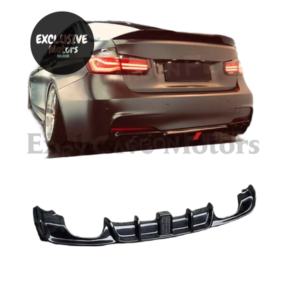 Rear Bumper Lip Diffuser with LED Light for BMW F30, F35