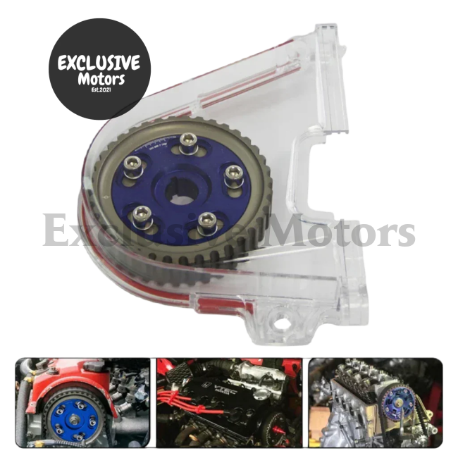 Clear Cam Gear Timing Belt Cover for Honda Civic D15/D16 SOHC (1992-2000)