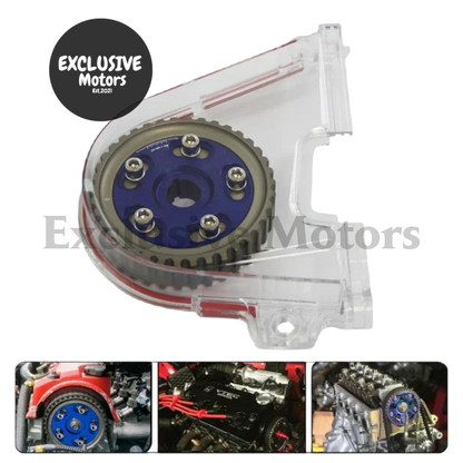 Clear Cam Gear Timing Belt Cover for Honda Civic D15/D16 SOHC (1992-2000)