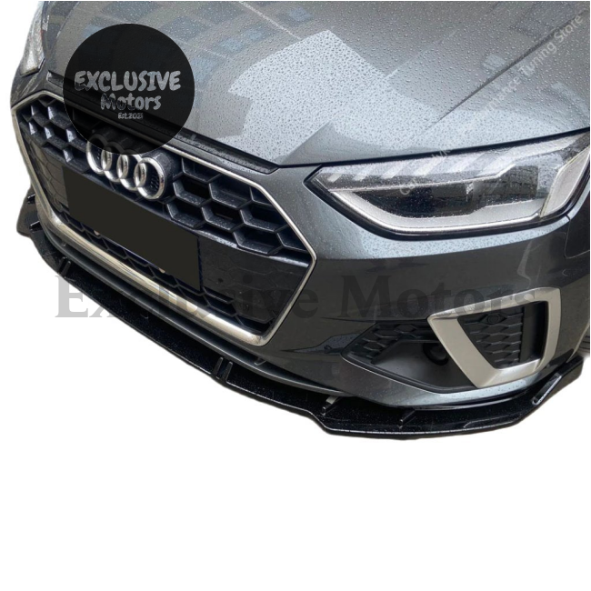 Front Bumper Lip Spoiler Splitter for Audi A4 S4 B9 B9.5 (2019-2023)