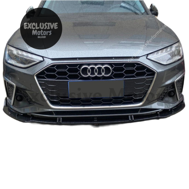 Front Bumper Lip Spoiler Splitter for Audi A4 S4 B9 B9.5 (2019-2023)