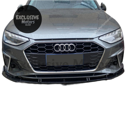 Front Bumper Lip Spoiler Splitter for Audi A4 S4 B9 B9.5 (2019-2023)