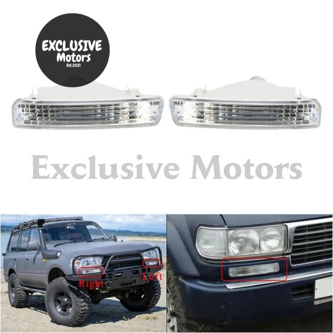 Front Bumper Indicators for Toyota Land Cruiser 80 Series (1991-1998)