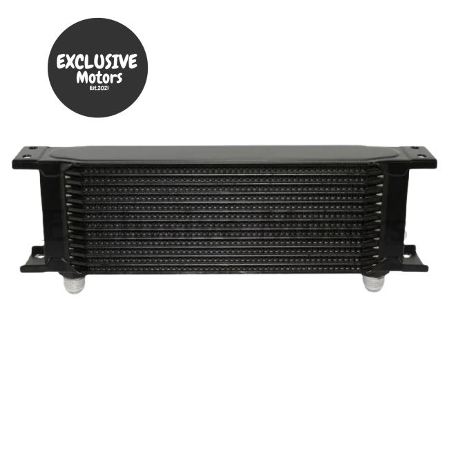 13 Row 8AN Universal Engine & Transmission Oil Cooler (Black/Silver)