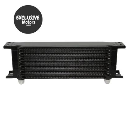 13 Row 8AN Universal Engine & Transmission Oil Cooler (Black/Silver)