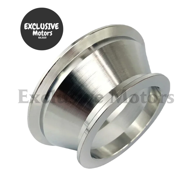 Universal 3.5" ID to 2.5" ID Mild Steel Silver Seamless V-Band Flange Adapter