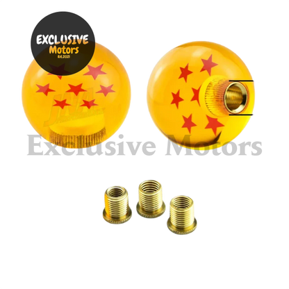 Universal Car Orange Shift Knob Ball - 54mm Diameter Gear Shift Knob 1-7 Star