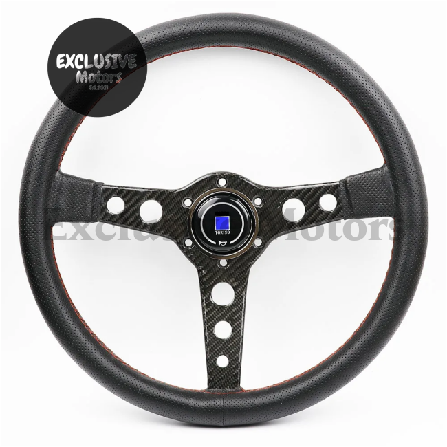 14-Inch Leather Steering Wheel – Drift Sport Style (345mm)