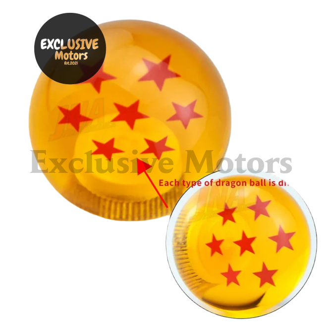 Universal Car Orange Shift Knob Ball - 54mm Diameter Gear Shift Knob 1-7 Star