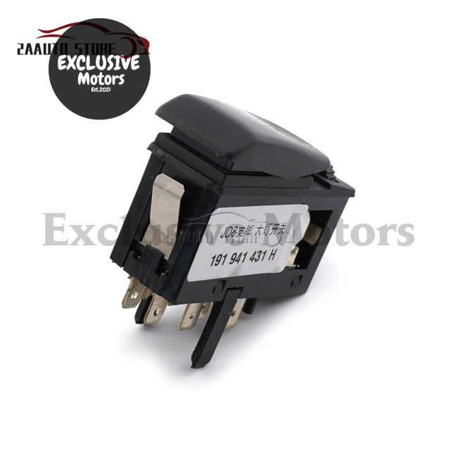 Black Headlight Fog Light Control Switch for Golf MK2, Jetta II (8-Pin)