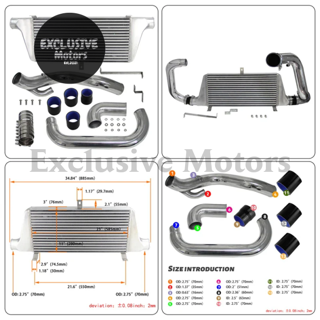 Aluminum Intercooler Kit for Nissan Silvia S14/S15 SR20DET (1993-2002)