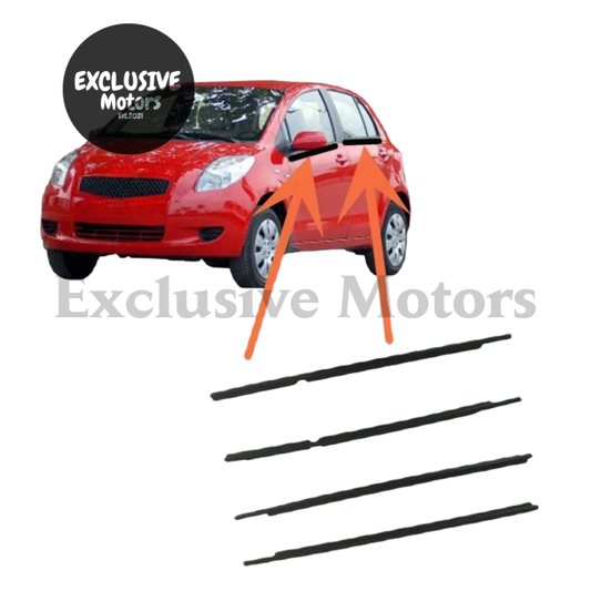 4-Piece Outside Window Rubber Seals for Toyota Yaris Hatchback (2006-2013)