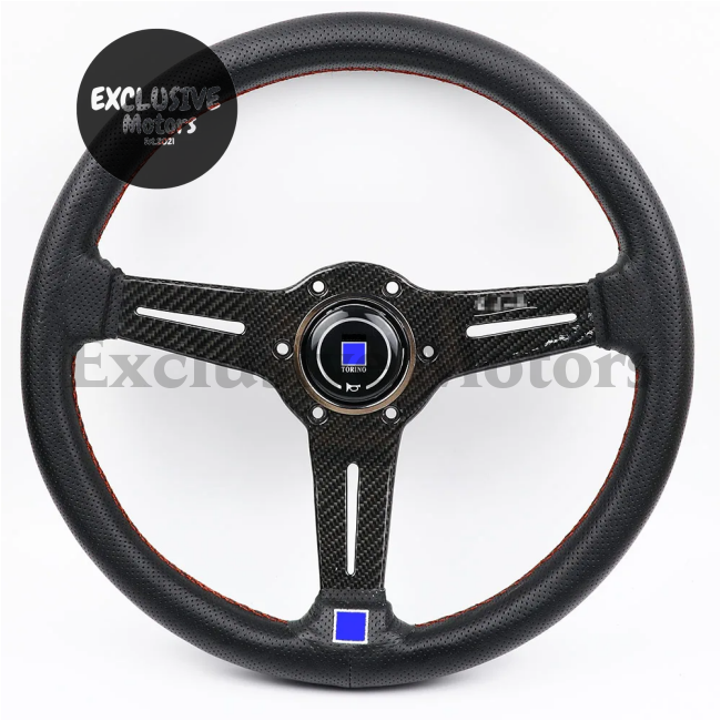 14-Inch Leather Steering Wheel – Drift Sport Style (345mm)