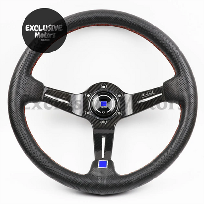 14-Inch Leather Steering Wheel – Drift Sport Style (345mm)