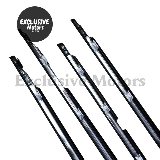 4x Outer Window Weatherstrips for Toyota Land Cruiser LC80/LX450 (1991-1998)