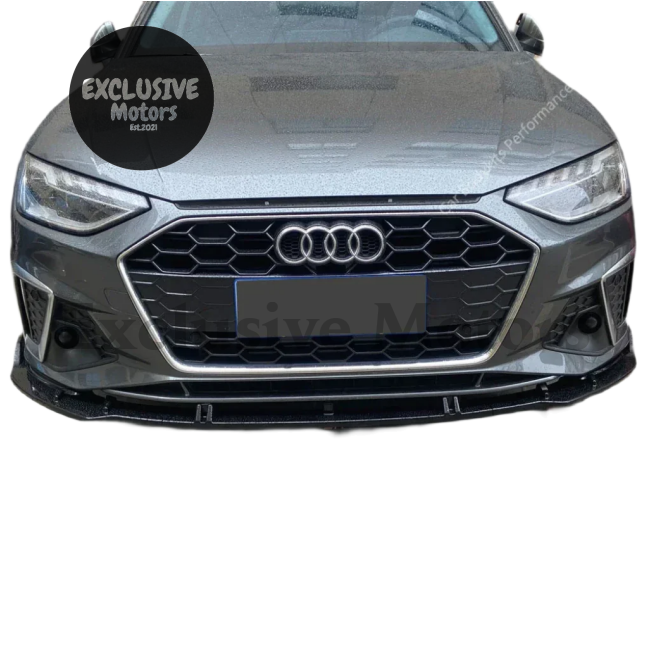 Front Bumper Lip Spoiler Splitter for Audi A4 S4 B9 B9.5 (2019-2023)